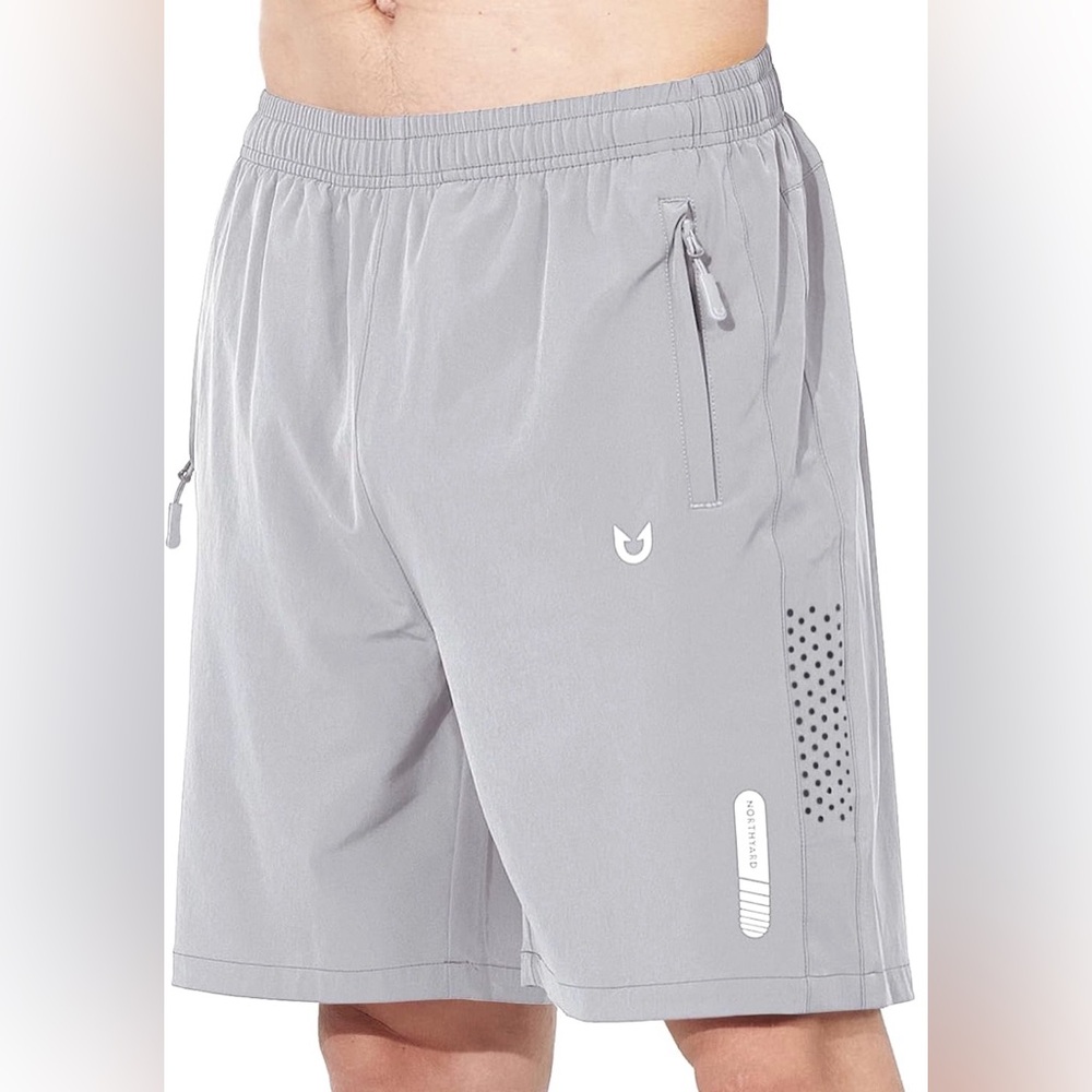 Northyard Men's Athletic Running Shorts 3XL Grey Quick-Dry Lightweight